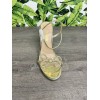 Dream Paris Women’s Heels Round Toe Rhinestones Double Bowknots Gold