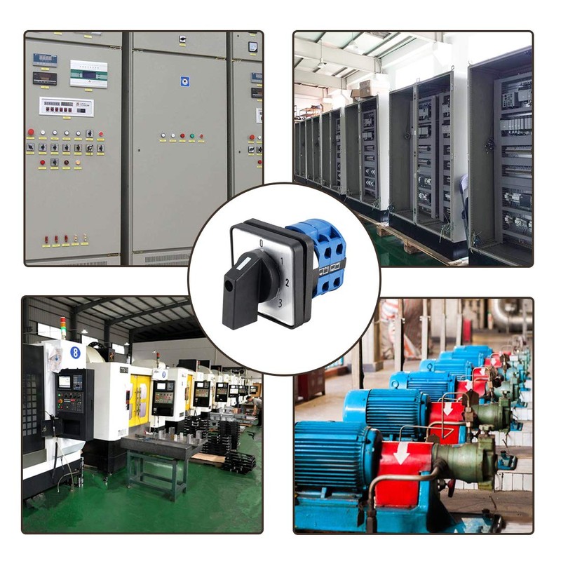 VictorsHome Interruptor de cambio SYW28-20 de 4 posiciones, 8 terminales,
