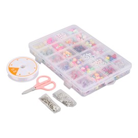 Clay Beads Colorful Exquisite Craftsmanship Bead Art Set with Storage Box for DIY Crafts Jewelry Making