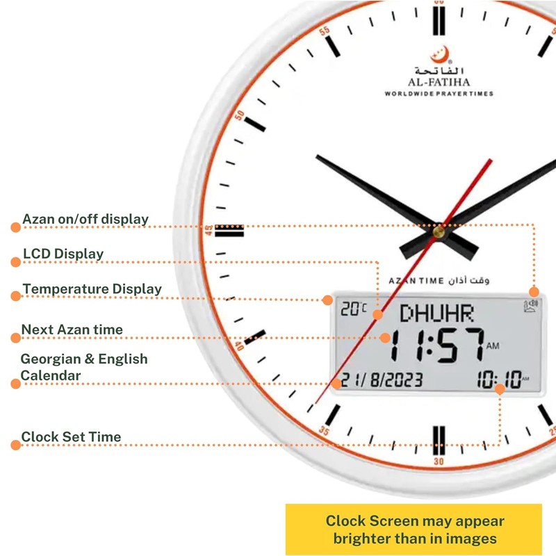 AIPEBANI Azan Clock with 8 Azan Sounds, Digital Prayer Time
