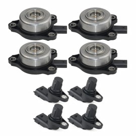 REVO 4PCS Camshaft Position Sensors + Camshaft Adjuster Magnets Kit Intake & Exhaust Compatible with Mercedes-Benz 2006-2015 ML350 ML450 C230 C280 E350 E550 GLK350 Replace#2720510077 2729050043