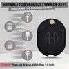 ANHBKAR Black Leather Key Cover for Broken Car Key Loop