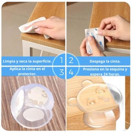 30 Protectores de Esquinas y Bordes para Bebé - Seguridad en Muebles de Silicona Transparente y Vidrio | Incluye 5 Protectores de Enchufe de Plástico Seguro para Protección contra Descargas Eléctricas