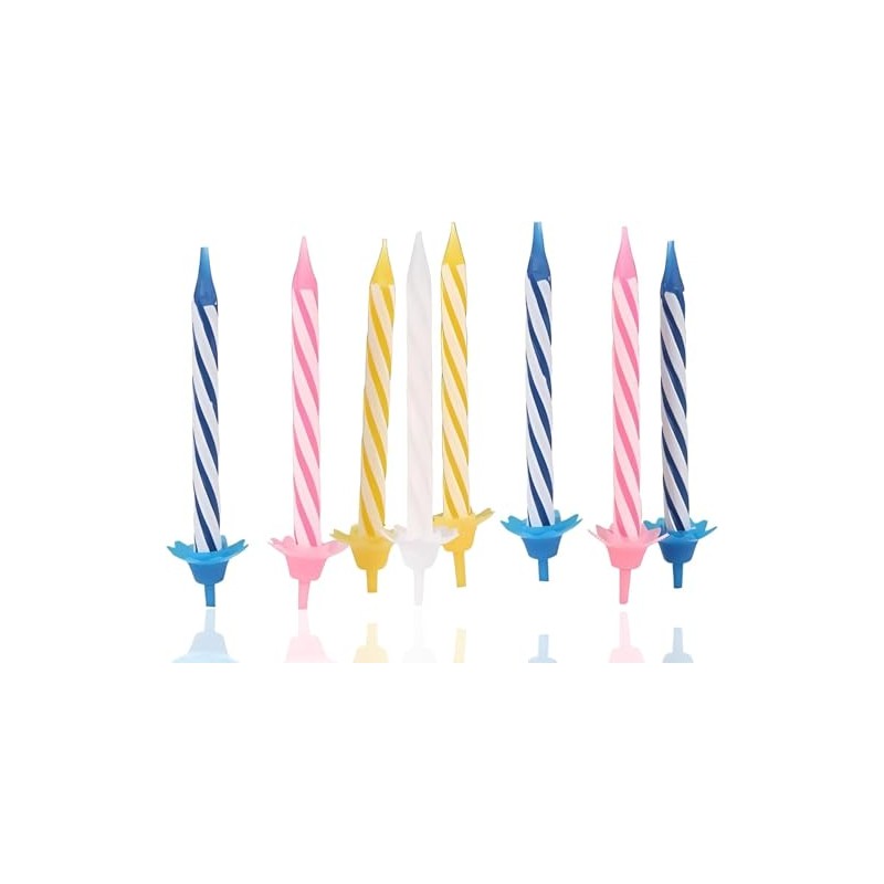 PARENCE - Set di 24 candeline di compleanno con 12