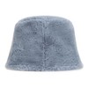 Eco Fur - Sombrero de cubeta de azúcar, Azul, Small-Medium