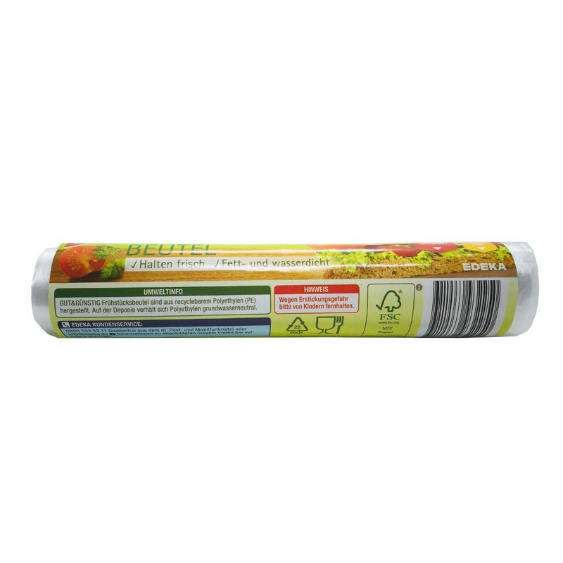 Gut & Günstig 120 breakfast bags, 16 cm x 28