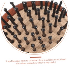 TOVINANNA 4pcs Multi-function Wooden Scalp Massage Comb Bear Shaped Hair Comb for Scalp Care Circulation and Dandruff Removal for Personal Use and Barber Shops