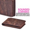 Men's Bifold Wallet Real Leather RFID Blocking High Capacity with