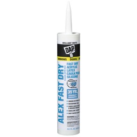 Acrylic Latex Caulk, Brilliant Wht, 10.1Oz DAP