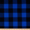 Yarn Dyed Flannel Buffalo Plaid Blue, Fabric by the Yard