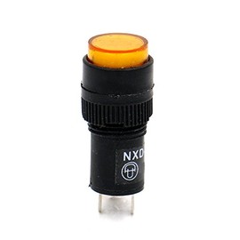 Baomain Indicator Lamp Neon Light Pilot Neon Light 12mm Yellow AC 220V 10 Pack