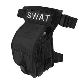 Utility Leg Pouches Oxford Fabric Waterproof Large Capacity Sports Thigh Pack for Outdoor Use Black