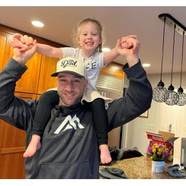 Two Tone Vintage Snapback Hat - Girl Dad - Navy/Beige