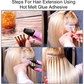 Bond Glue, Pegamento Transparente para Extensiones de Cabello 100g Alta Resistencia al Calor (230°C), Adhesivo Invisible Antiblanqueamiento Uso Profesional en Peluquería