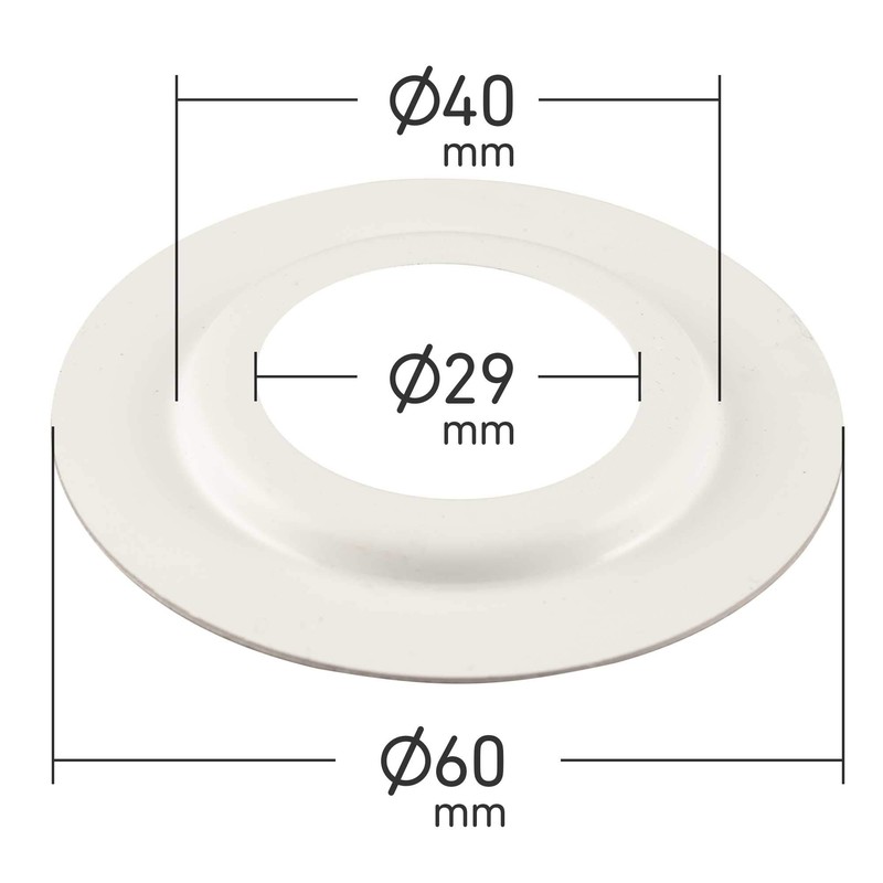 ElekTek Lamp Shade Reducer Adaptor Ring 4X Pack - 29mm