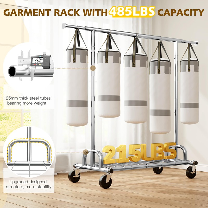 Raybee Heavy Duty Clothes Rack, Clothing Racks for Hanging Heavy