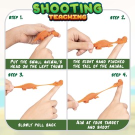 PICK A TOY Stretchy Slingshot Dinosaur Toys – 36 Mini Rubber Dinosaurs, Party Favors, Kids Prizes, Xmas Stocking Stuffers, Finger Flingers Flying Chicken Toy