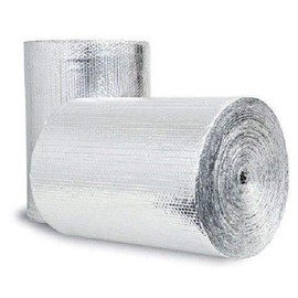 (4 Pack) 6" x 25' Reflective Double Poly Core Pipe Duct HVAC Wrap Insulation R8