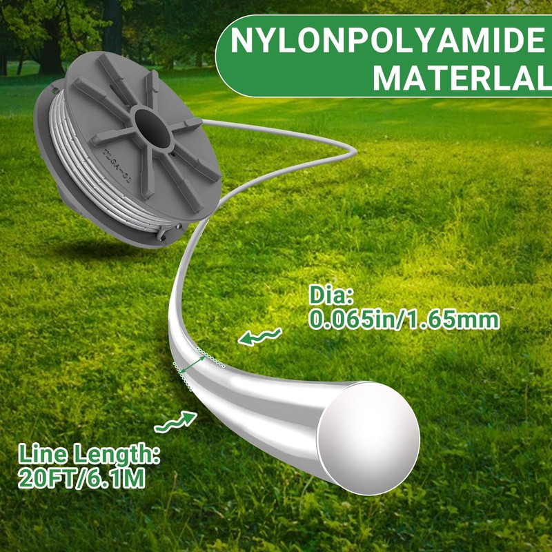 Replacement Gardena 5307-20 20ft x 1.65mm Grass Trimmer Spool for