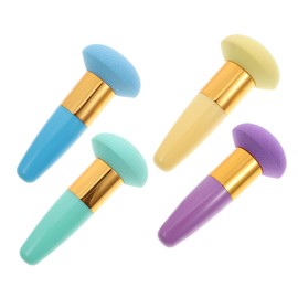 SAFIGLE 4pcs Dry Powder Long Handle Beauty Stick Powder Makeup Tools Eye Puff Makeup Sponges Compact for Easy Use