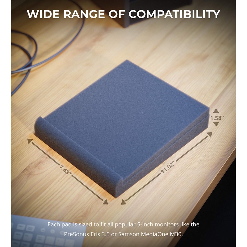 Blucoil Acoustic Isolation Pads - High-Density Foam for Sound Proofing
