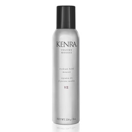 Kenra Volume Mousse 12 | Medium Hold Mousse | Non-Drying, Non-Flaking Lightweight Formulation |Styling Control Without Stiffness Or Stickiness | Tames Frizz & Conditions | All Hair Types | 8 oz