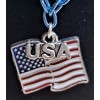 Handmade American Flag/USA Necklace/Penda