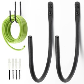 Lifyzoon Garden Hose Holders Mount: Wall Mount Garden Hose Hangers for Outside - Rust-Proof Water Hose Racks Hanging Hose Hooks for Outside Garden Expandable Hose