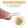 Roundsky Gold Office Clips in Elegant Magnetic Marble Clip Holder,