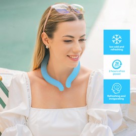 Neck Cooling Tube with Insulated Bag, Reusable Neck Coolers Wearable Body Cooling Products for Hot Weather in Summer