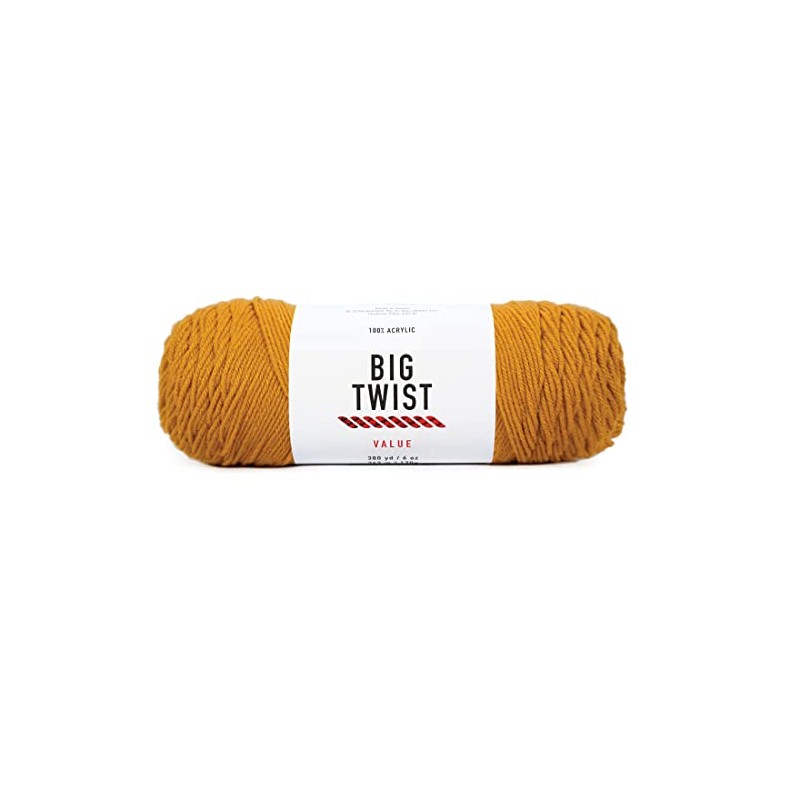 Craftz Worsted Yarn (Mustard), 100% Acrylic, 6 oz, 380 Yards