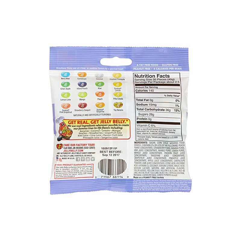 Jelly Belly Assorted Beans - Tropical Mix - 3.5 oz.