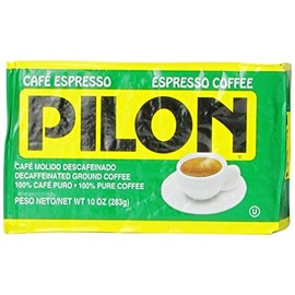 Pilon Decaffeinated Espresso Coffee Brick, 10 Ounce
