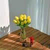 ONLY ART 20pcs Yellow Artificial Tulip Flowers with Soft Latex