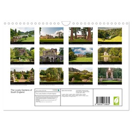 The Lovely Gardens of South England (Wall Calendar 2026 DIN A4 Landscape), CALVENDO 12 Month Wall Calendar