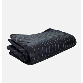 AVG Packaging Supplies Heavy Duty Moving Blanket 72" X 80" 55 LB/Dozen Furniture Blankets Pads for Moving and Storage Professional Quilted Large Moving Blanket (Black, Dark Blue) (1)