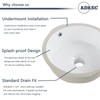 KDKSC Undermount Bathroom Sink 16 Inch Small Round Undermount Sink