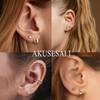 Earrings Set 925 Silver, 4 Pairs of Stud Earrings, Silver