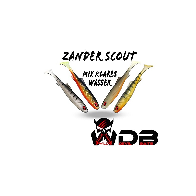 Wild Devil Baits Zander Scout Rubber Fish Shad Zander Bait