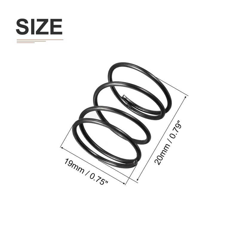 DTGN 1.2x19x20mm(DxODxL) Compression Spring - 10Pack - Good for Machinery