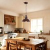 14" Copper Farmhouse Pendant Light, Retro Red Bronze