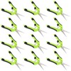 PINGEUI 12 Pack 6.5 Inches Green Micro Tip Pruning Snips,