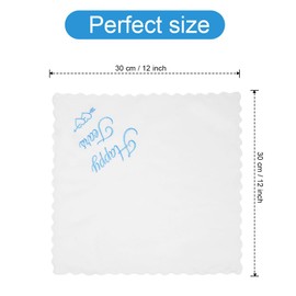 Aomig Men's Handkerchiefs, Handkerchief, White Cotton, Fabric Handkerchiefs, Men's Traditional Handkerchief, Reusable Men's Handkerchiefs, 30 cm x 30 cm (Embroidery Style)