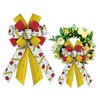 LANGFON Large Back to School Wreath Bows Linen Kindergarten Bow