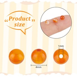 OLYCRAFT Approx. 190 Pieces 4 mm Natural Carnelian Beads Natural Round Carnelian Stone Beads Carnelian Beads 1 mm Hole Gemstone Beads Loose Spacer Beads for Bracelets Jewellery Making