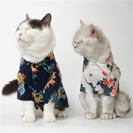 CT COUTUDI Hawaiian Dog Shirts Aloha Dog Shirt Pet Summer Cool Summer Flower Pineapple Shirt for Small to Medium Puppy Dog Cat