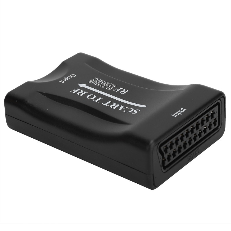 SCART to RF Converter Video Adapter RF 61.25mHz/ 67.25mHz Output