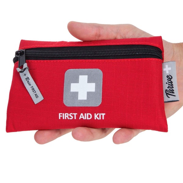 Small First Aid Kit – 66 Pieces – Small and Light Bag - Packed with Medical Supplies for Emergency, Survival, Hiking, Backpacking, Camping, Travel, Car & Cycling. Be Prepared at Home & Work