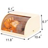 Gagee Bread Box for Kitchen Countertop,Acrylic Bread Storage Container for