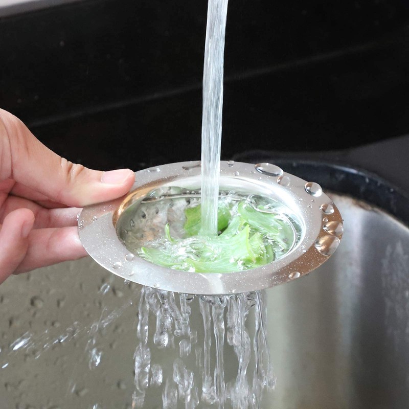 Sandiy Sink Strainer Stainless Steel Kitchen Sink Strainer 11cm with